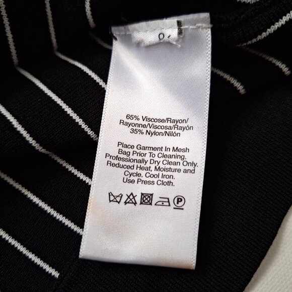 DKNY Black and White Striped Top - Picture 4 of 6